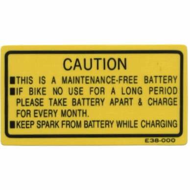 Warnhinweis Batterie Sym Jet 50 Sport X
