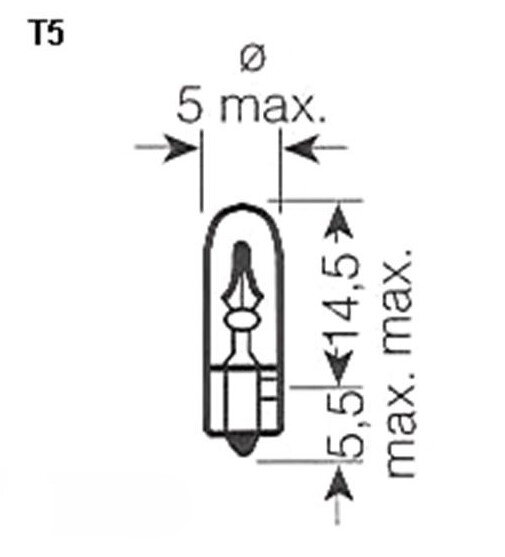 Image of Glassockellampe T5 12V 2,0W