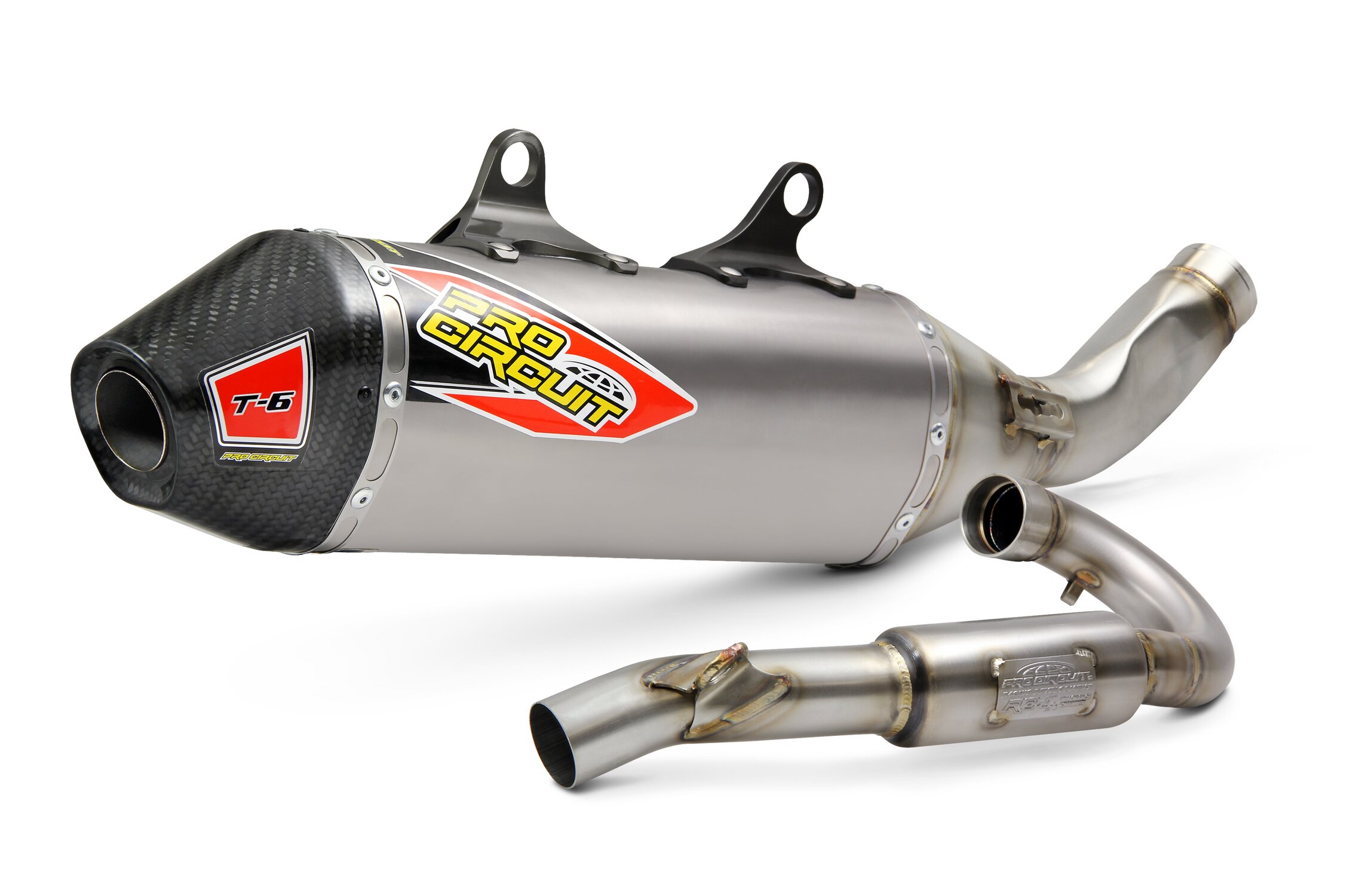Image of Komplettanlage KTM SX-F 250 / 350 / Husqvarna FC 250 / 350 Pro Circuit T6 Edelstahl / Carbon 2023