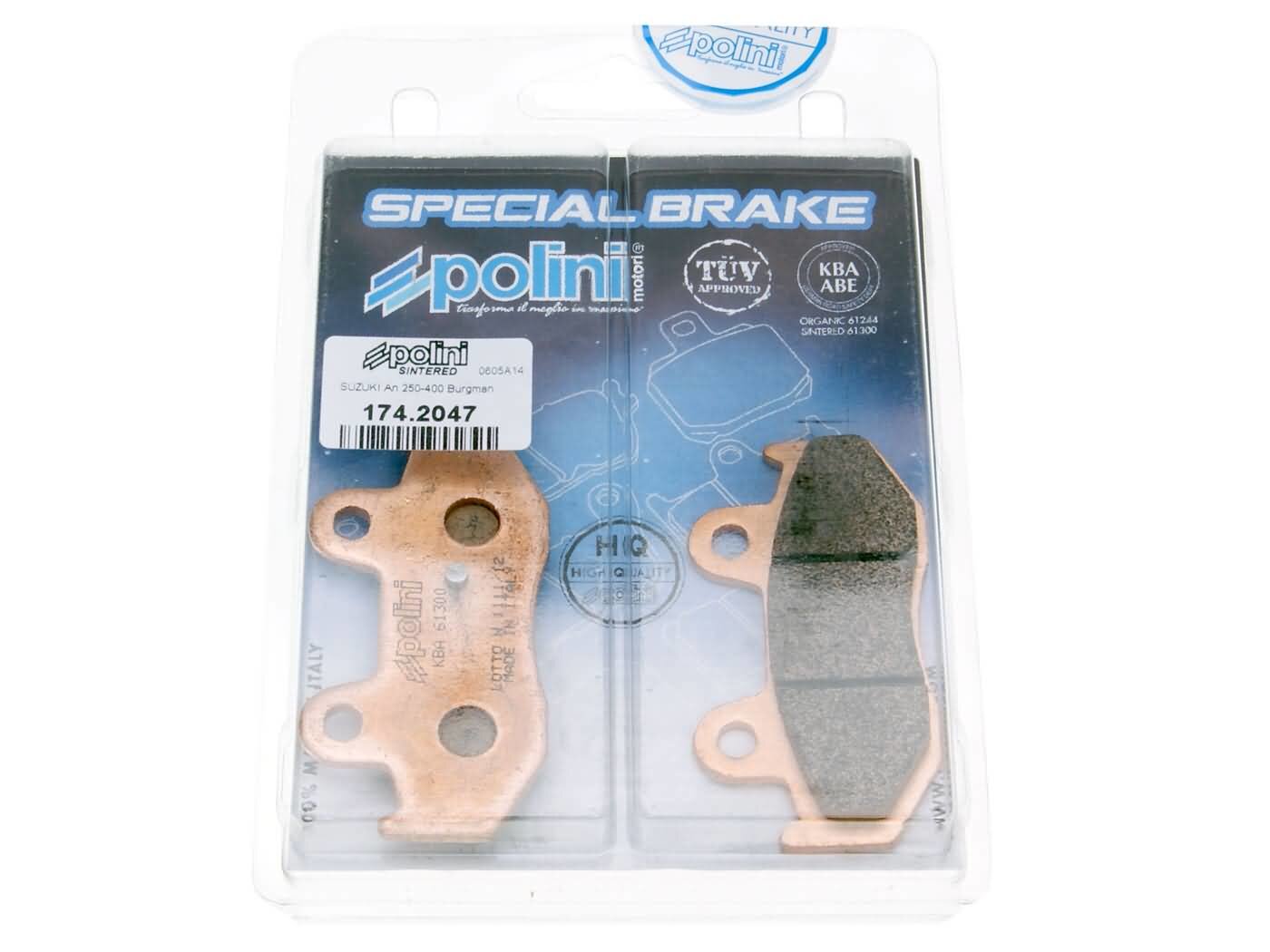 Image of Bremsbeläge hinten Polini Sinter Suzuki Burgman 2001-2006