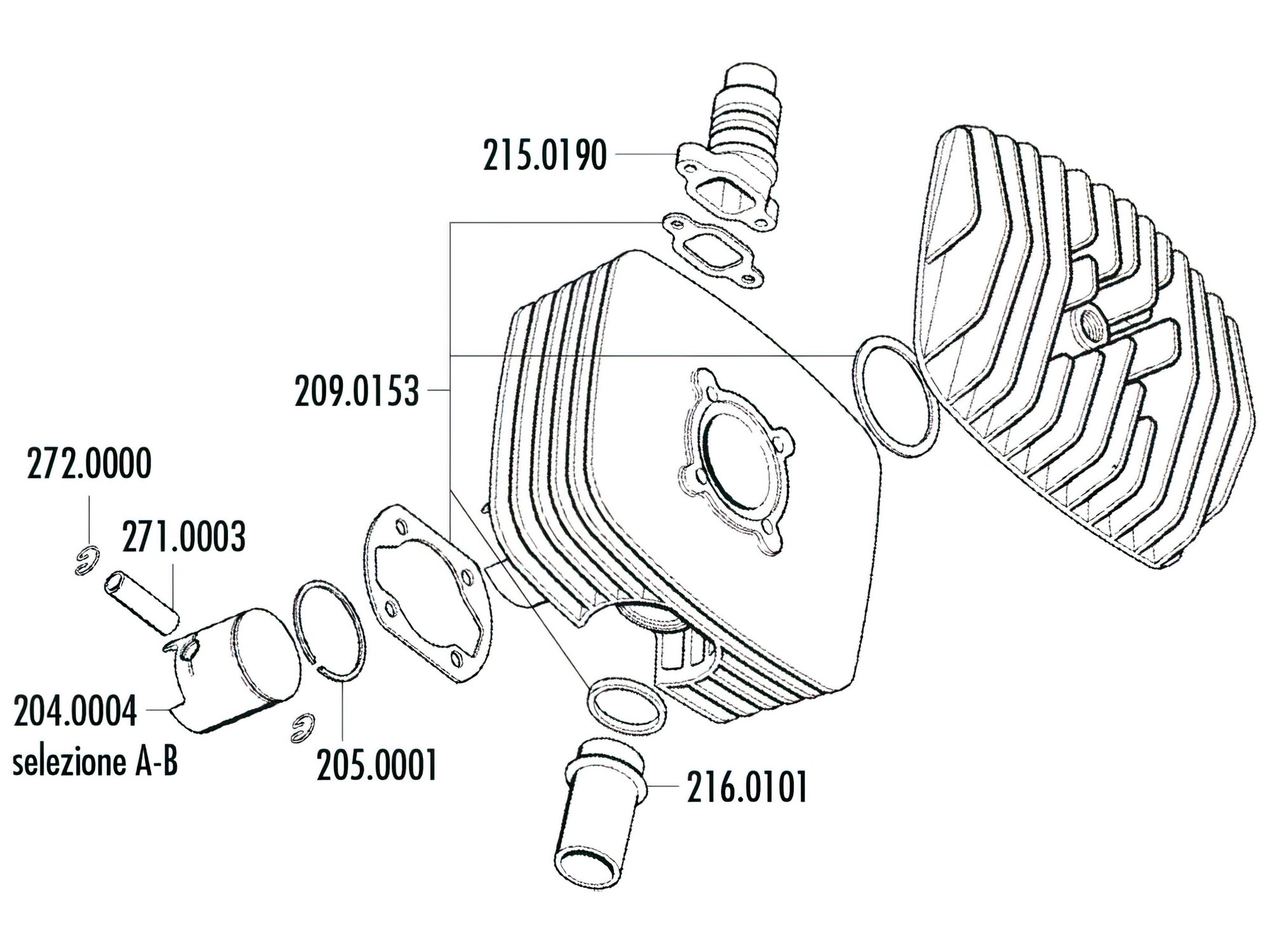 Image of Zylinder Dichtungssatz Polini Serie 6000 Sachs