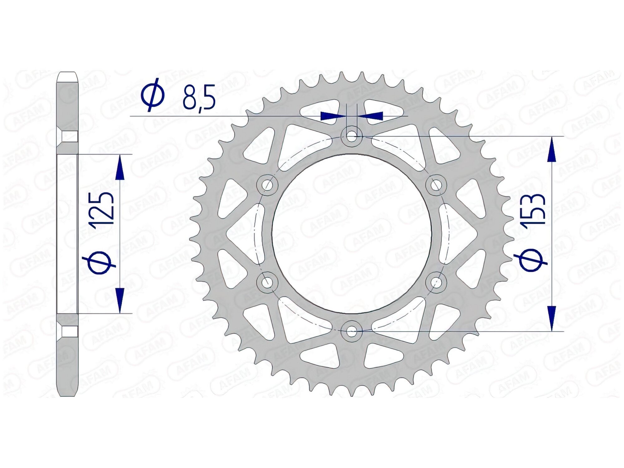 Image of Kettenrad Afam Alu 50 Zähne Honda CR / CRF / XR