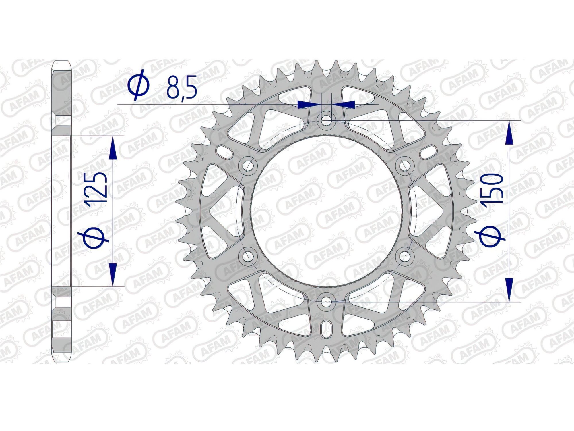 Image of Kettenrad Afam Alu selbstreinigend Z50 KTM / Husqvarna