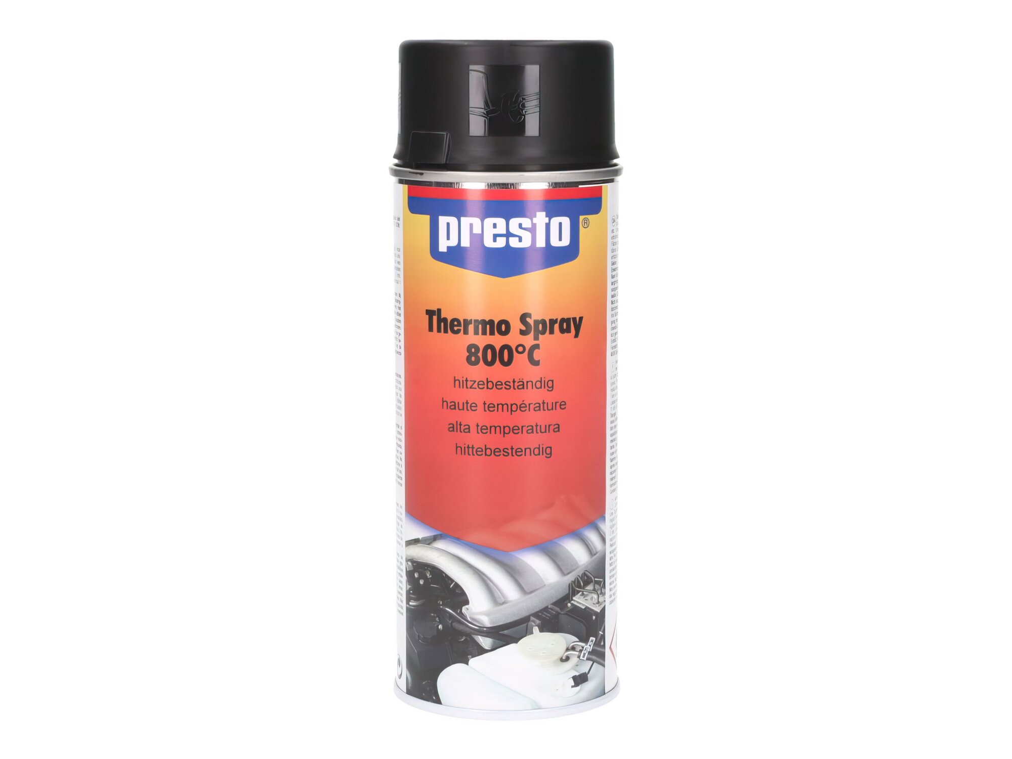 Image of Thermo-Lackspray Presto schwarz matt 800°C 400ml