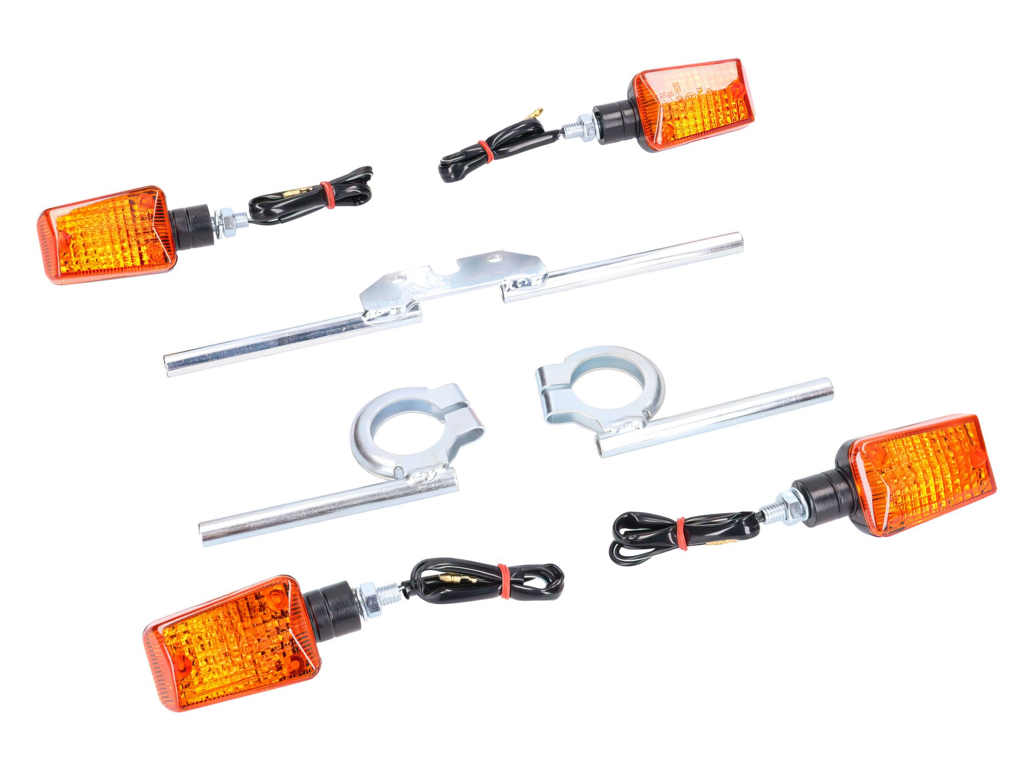 Image of Blinker Set 12V 20W mit Blinkerträger verzinkt Simson S50 / S51 / S70