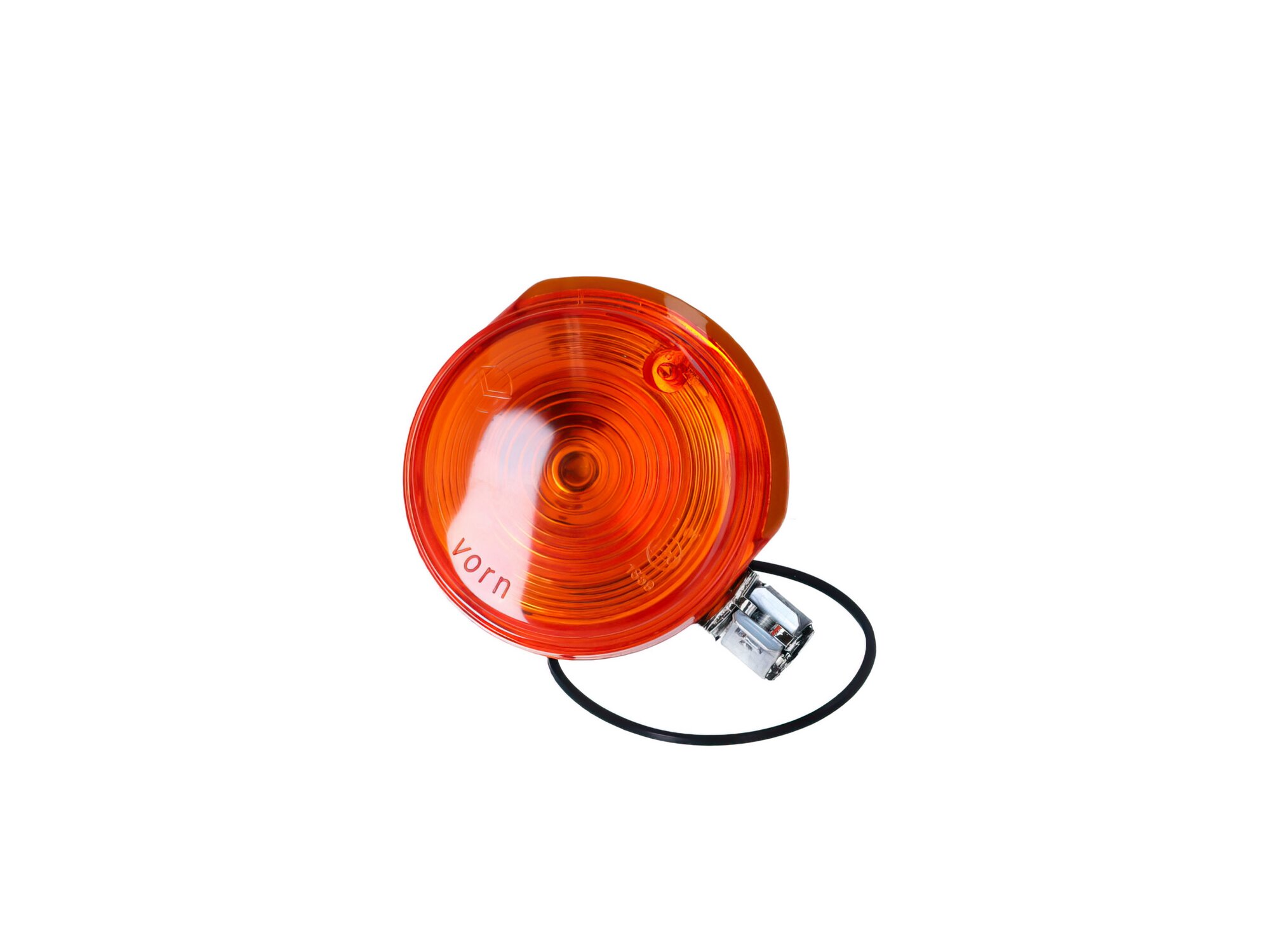 Image of Blinker vorn 80mm orange / Endkappe Chrom Simson S51