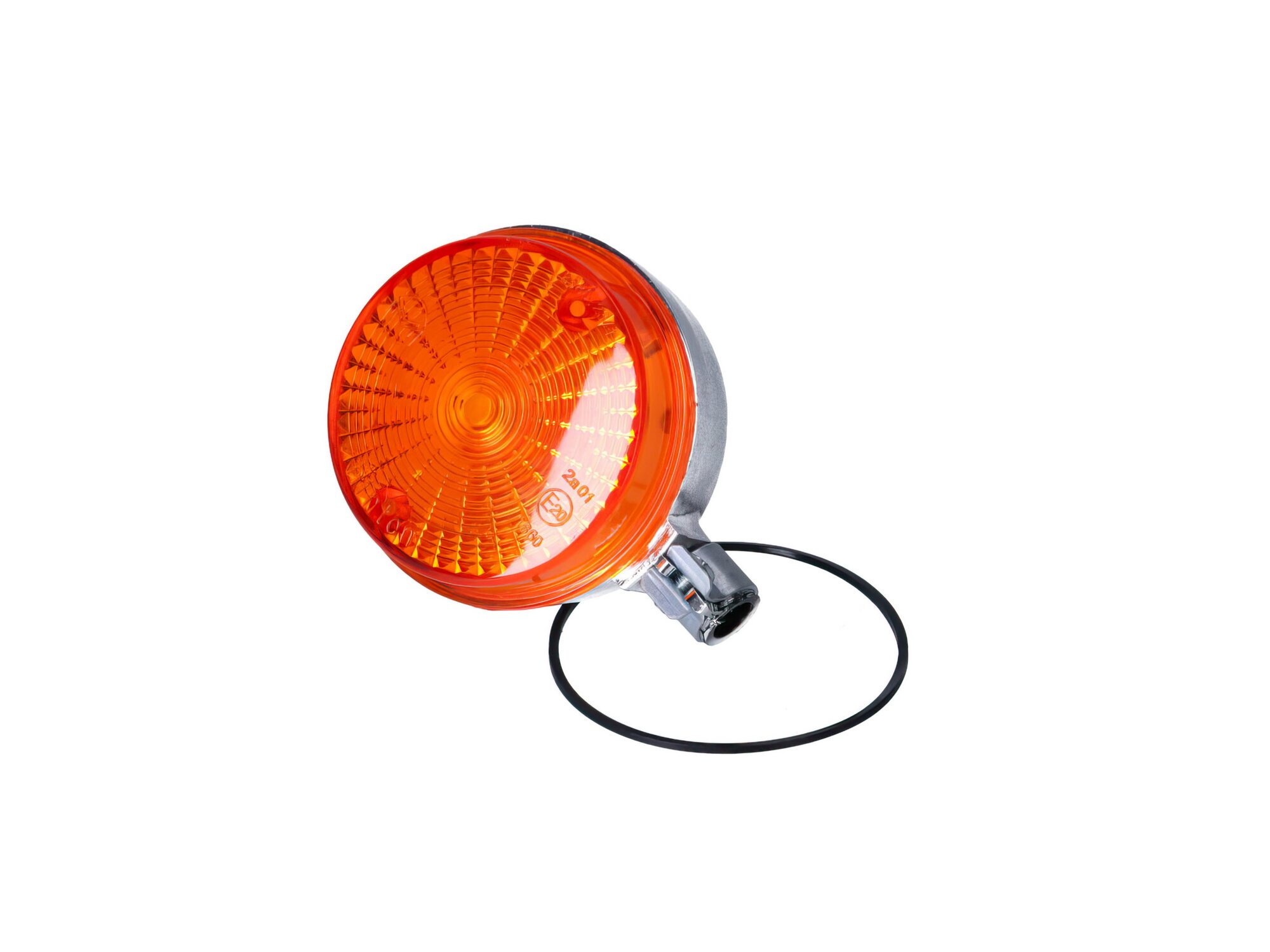 Image of Blinker hinten 80mm orange / Endkappe Chrom Simson S51
