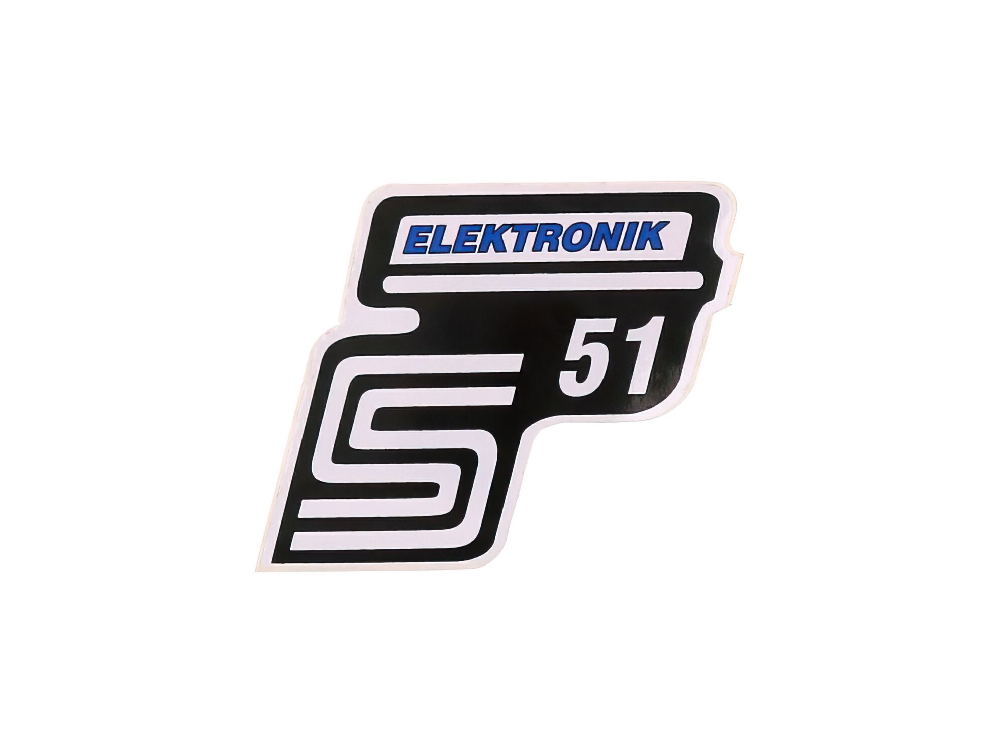 Image of Schriftzug S51 Elektronik Folie / Aufkleber blau Simson S51