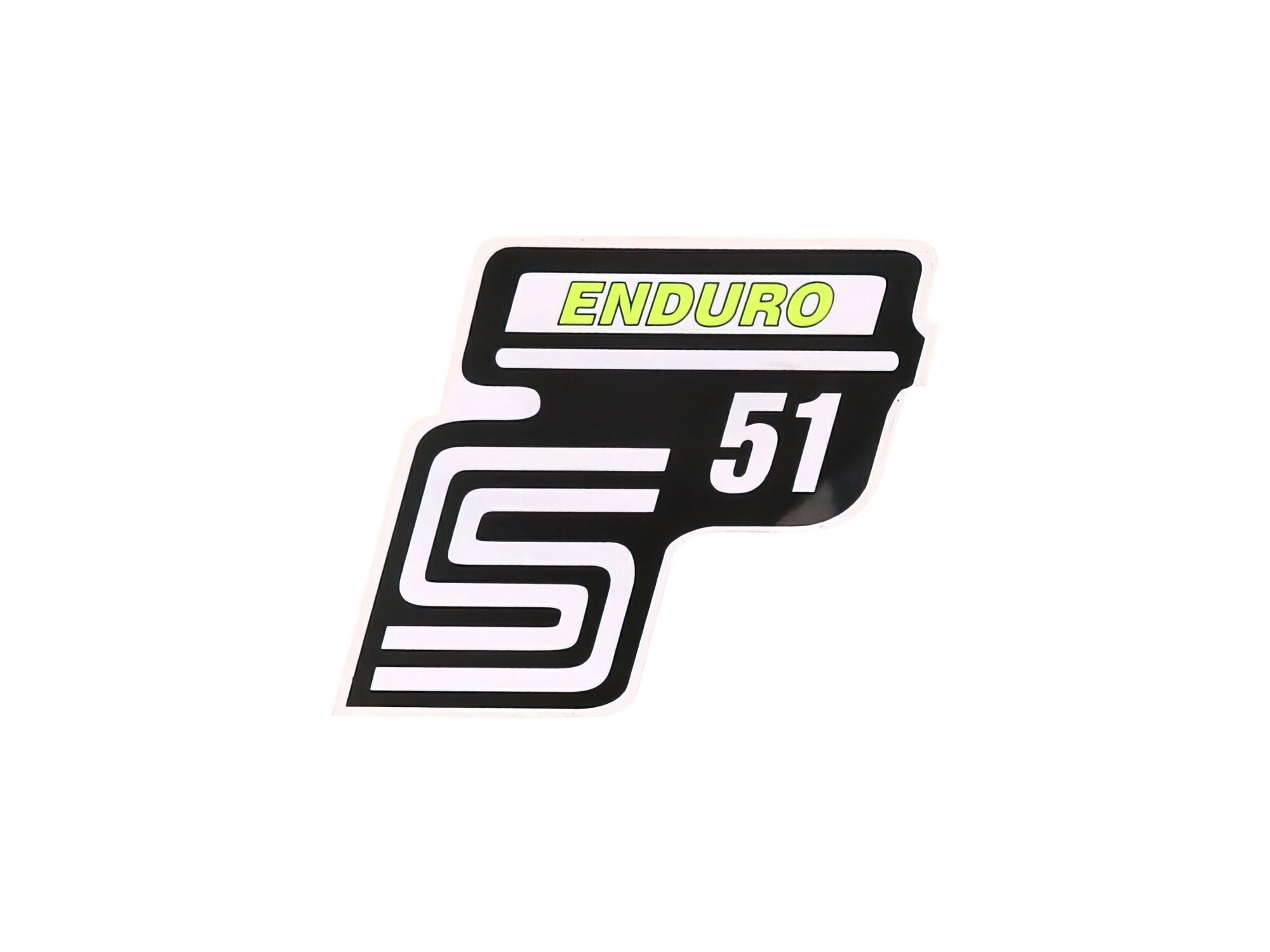 Image of Schriftzug S51 Enduro Folie / Aufkleber neongelb Simson S51