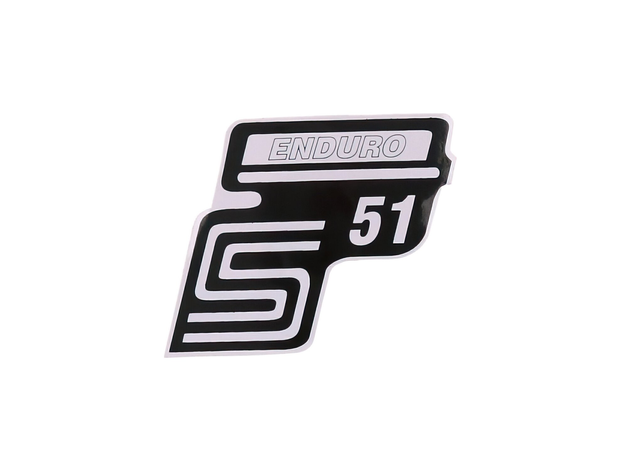 Image of Schriftzug S51 Enduro Folie / Aufkleber weiß Simson S51