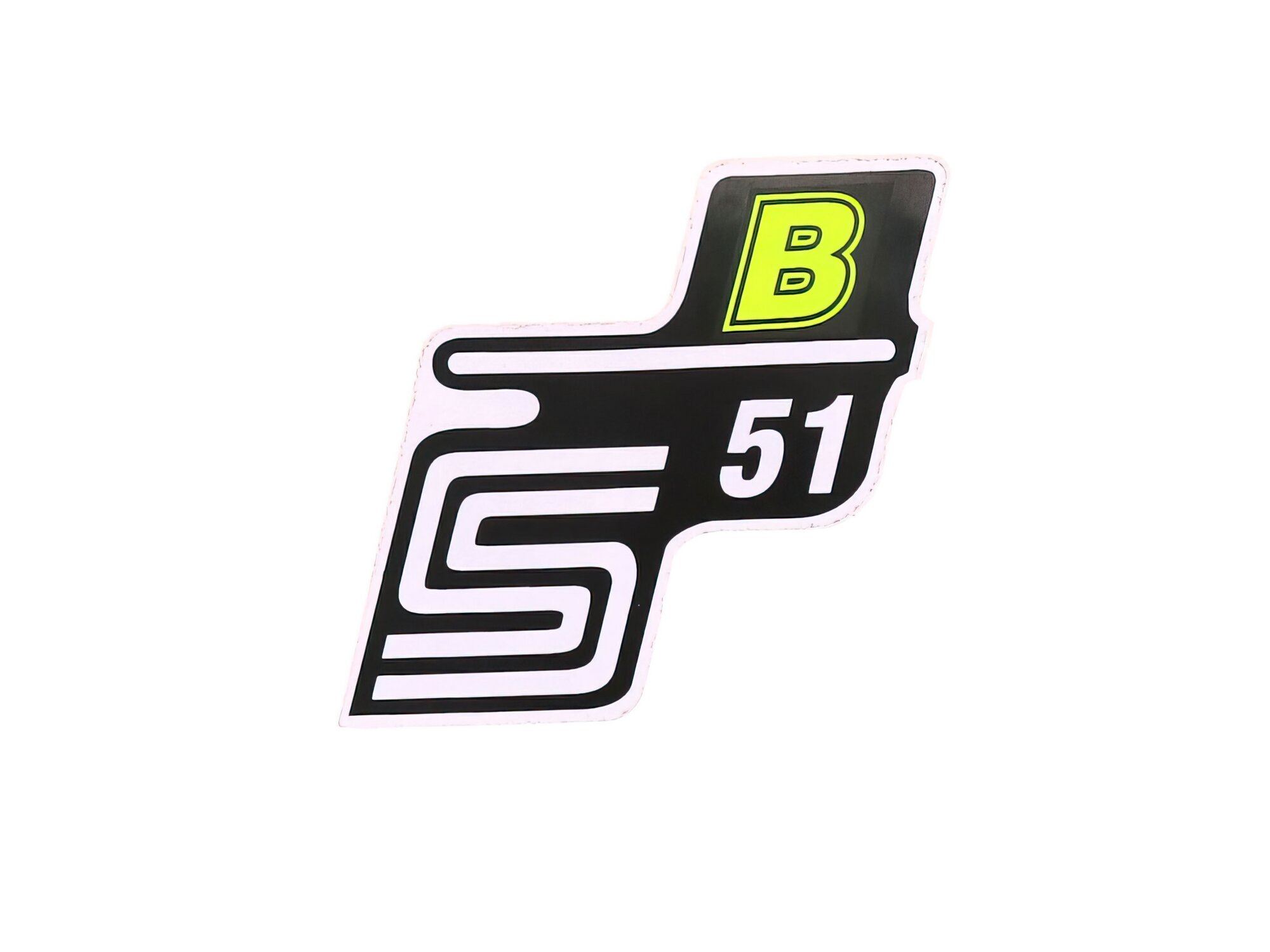 Image of Schriftzug S51 B Folie / Aufkleber neongelb Simson S51