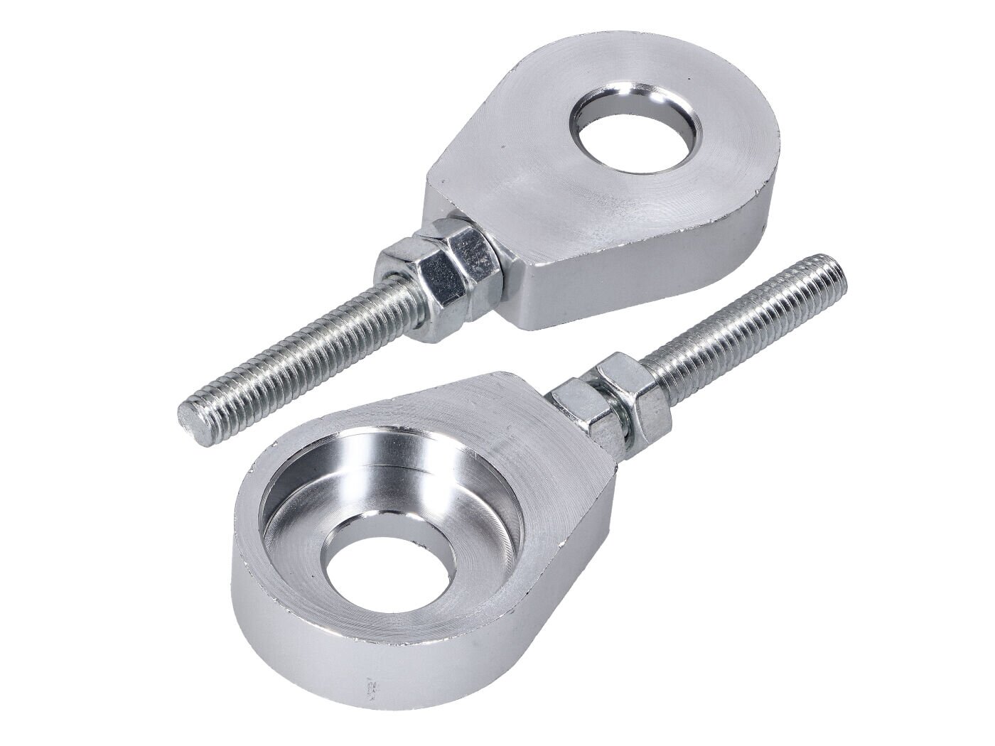 Image of Kettenspanner 12mm Alu Puch / Simson / Kreidler / Sachs silber