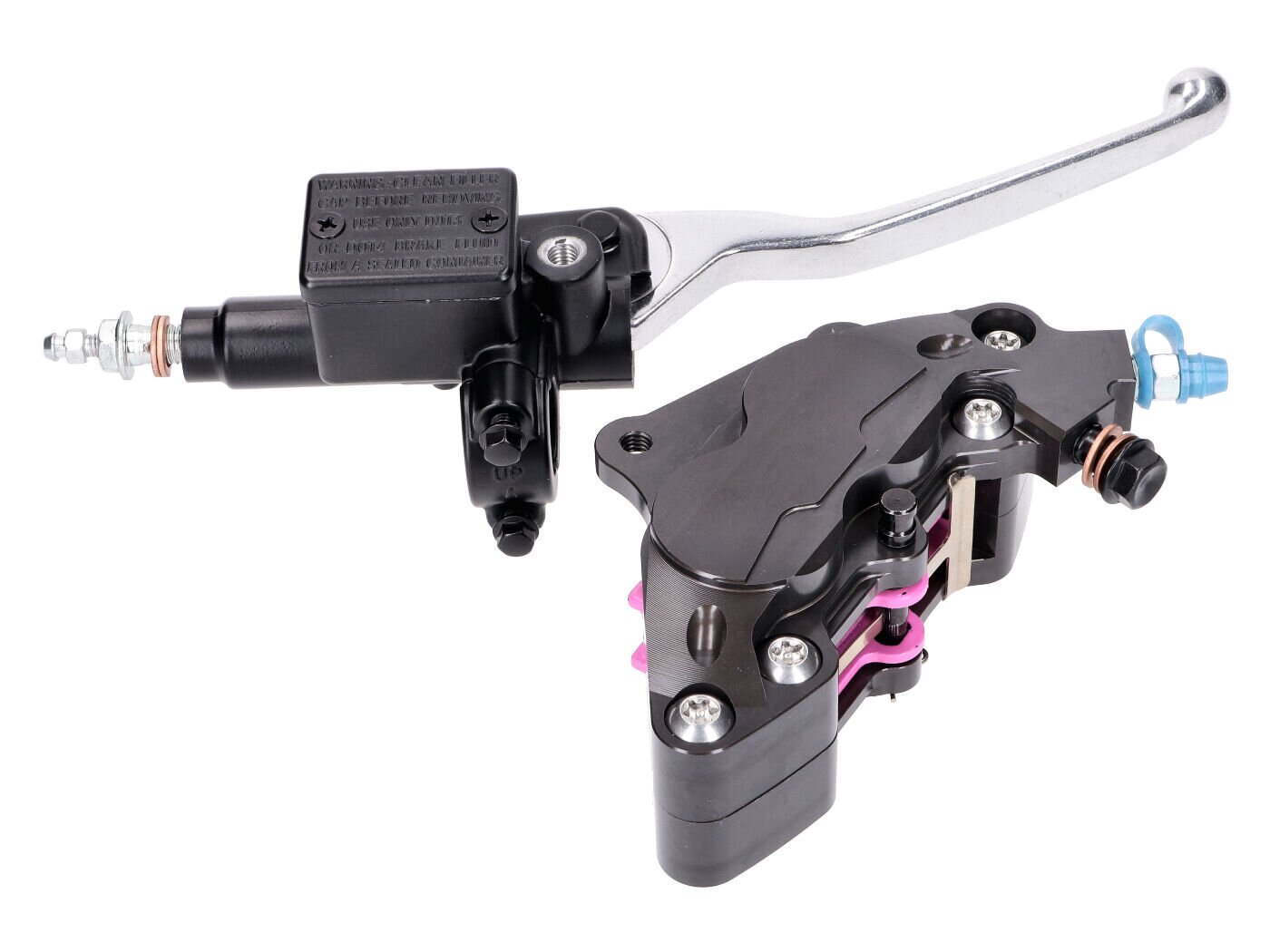 Image of Bremskit 4-Kolben Bremssattel + Bremspumpe Gilera Runner 180cc 2T / Piaggio - Vespa 125 - 300cc