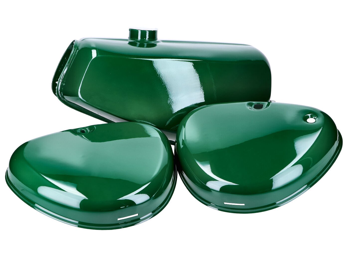 Image of Benzintank und Seitendeckel Set dunkelgrün Simson S50 / S51 / S70