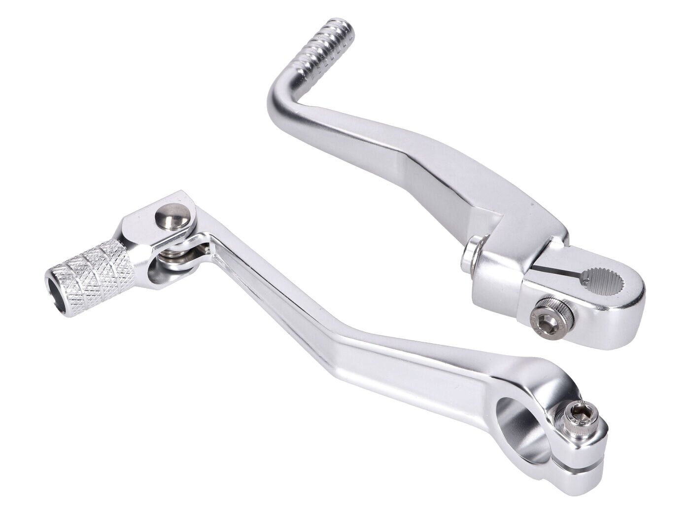 Image of Schalthebel + Kickstarter Set klappbar Alu silber Simson S51