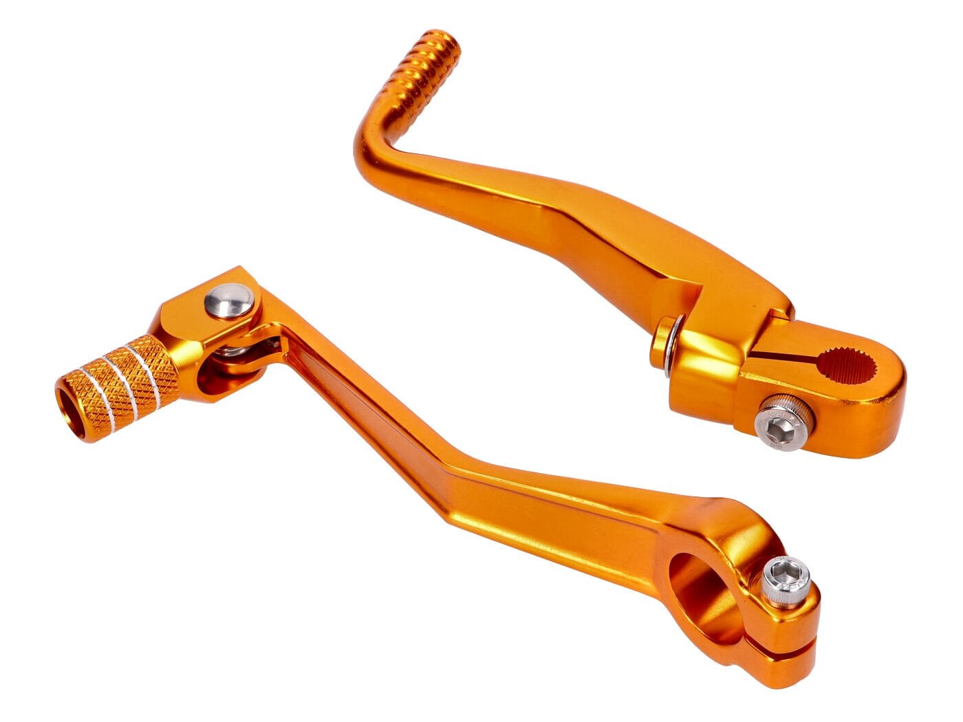 Image of Schalthebel + Kickstarter Set klappbar Alu gold Simson S51