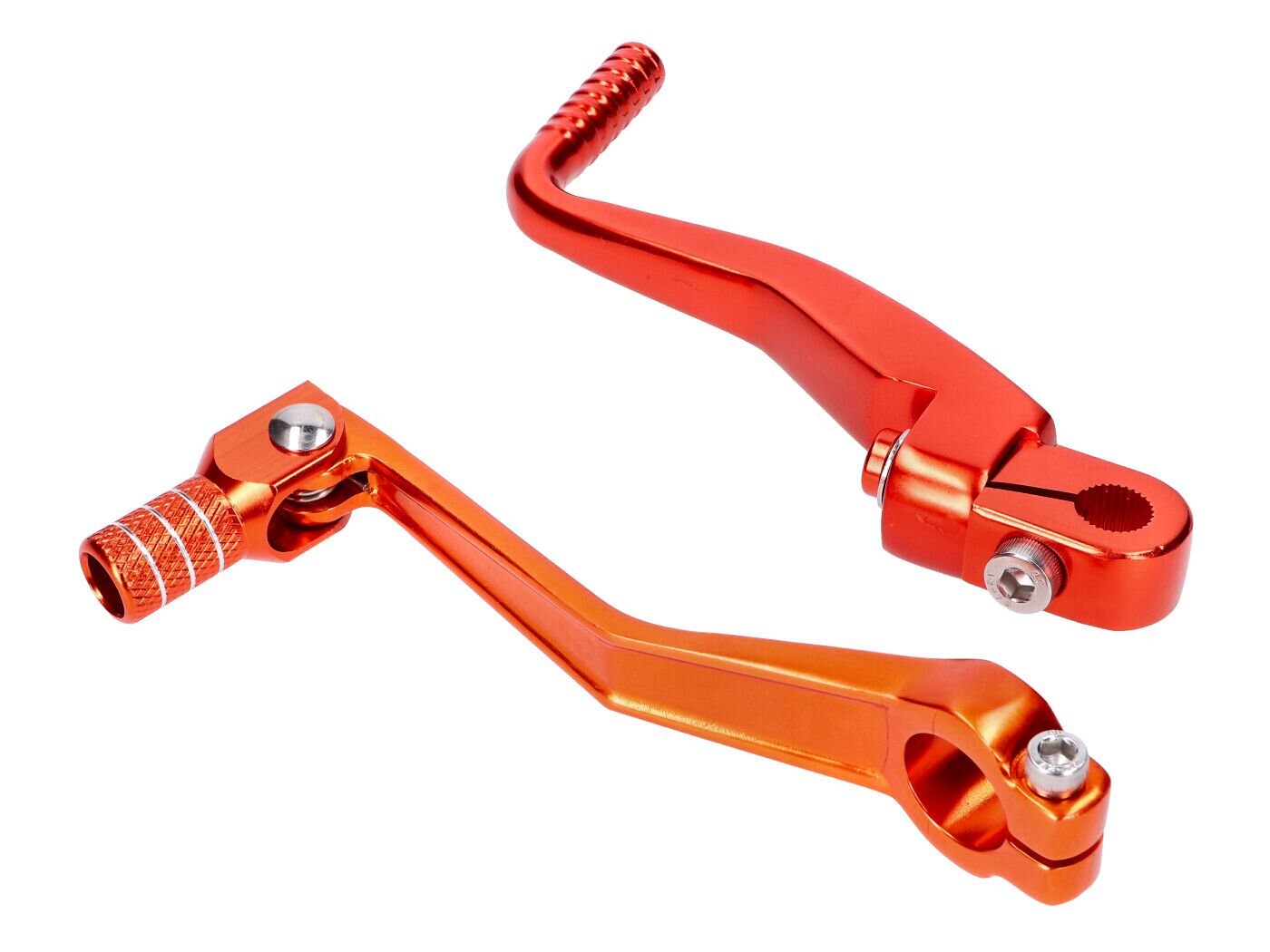 Image of Schalthebel + Kickstarter Set klappbar Alu orange Simson S51
