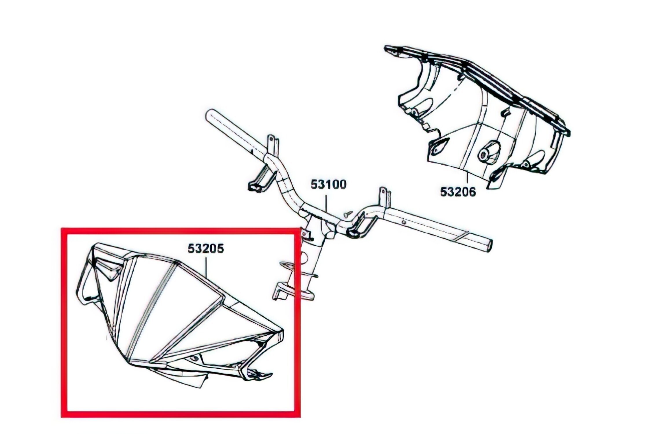 Image of Lenkerverkleidung vorn original Kymco Agility RS 50cc