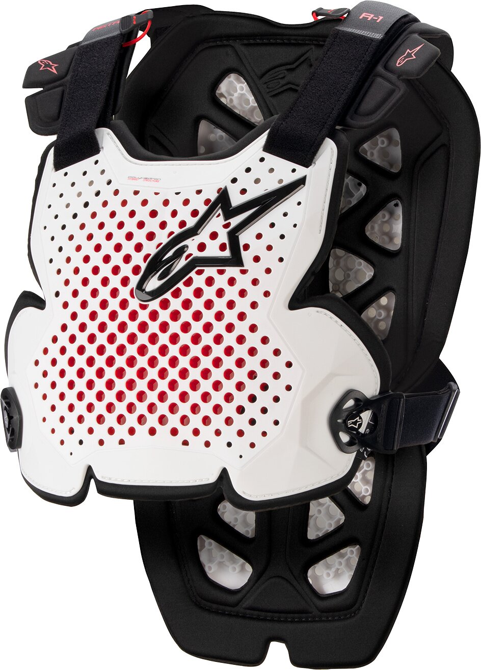 Image of Brustpanzer Alpinestars A-1 weiß/schwarz/rot M/L