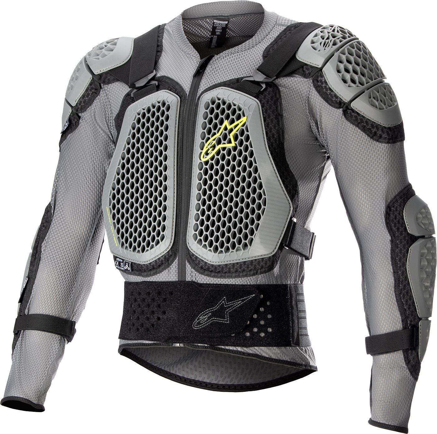 Image of Protektorenjacke Alpinestars Bionic Action V2 grau/schwarz/neon gelb 2XL