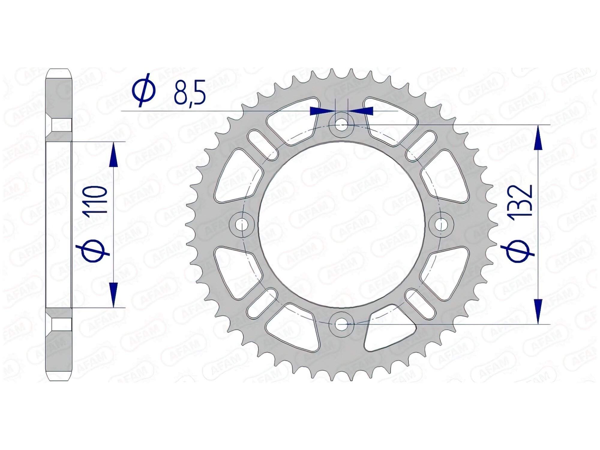 Image of Kettenrad Afam Alu 428 / 46 Zähne SX / TC 85