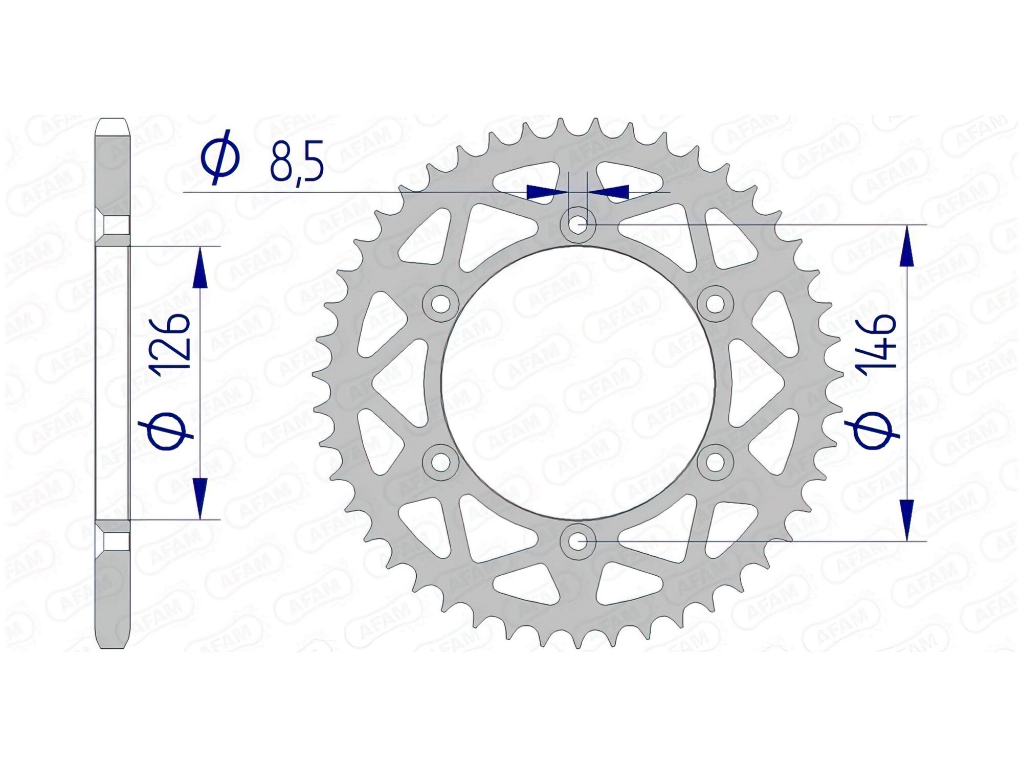 Image of Kettenrad Afam Alu 50 Zähne Suzuki RM-Z 250 / 450