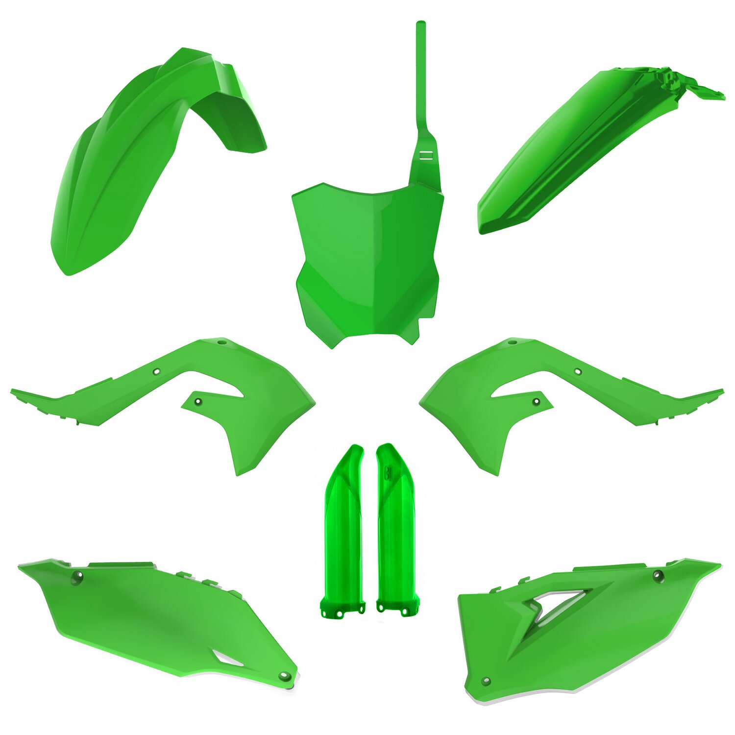 Image of Plastik Kit Polisport Kawasaki KX 250 ab 2021 grün