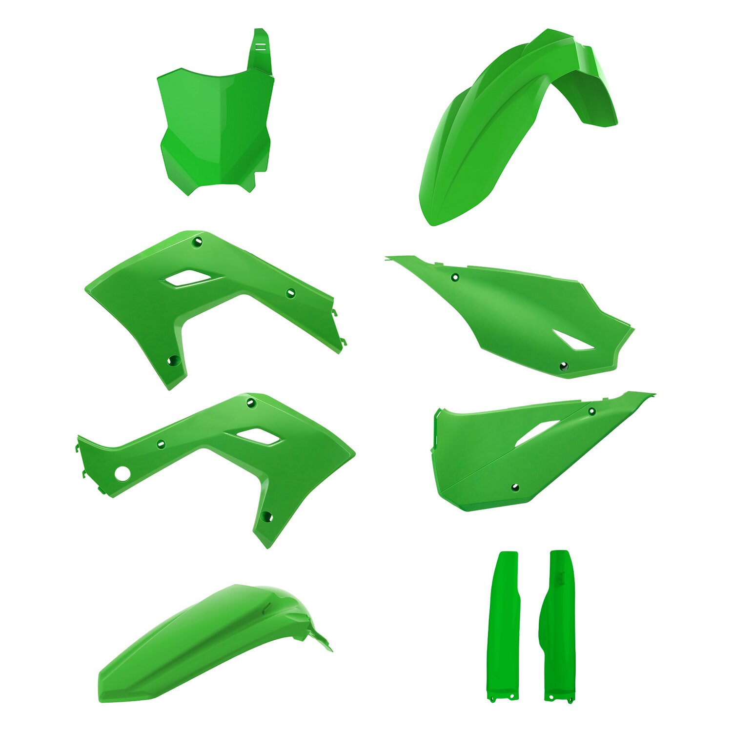 Image of Plastik Kit Polisport Restyle look 2024 Kawasaki KX 125 ab 2003 grün
