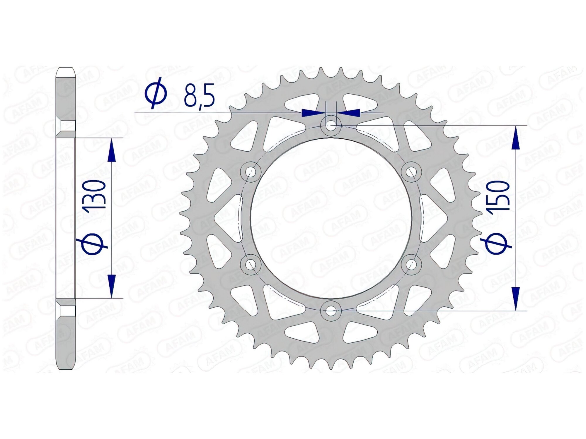 Image of Kettenrad Afam Alu 49 Zähne Yamaha YZ / YZF