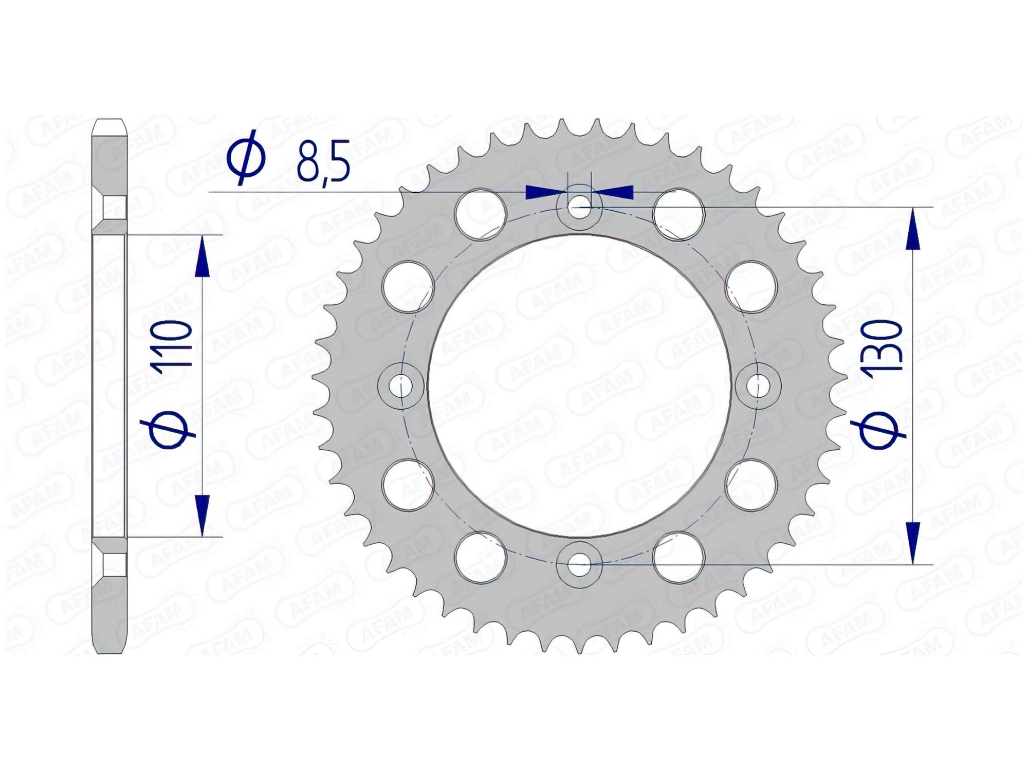 Image of Kettenrad Afam Alu selbstreinigend 420 / Z50 CR 80 / 85