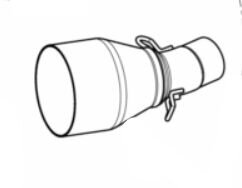 Image of Krümmeranschluss Akrapovic Piaggio Vespa
