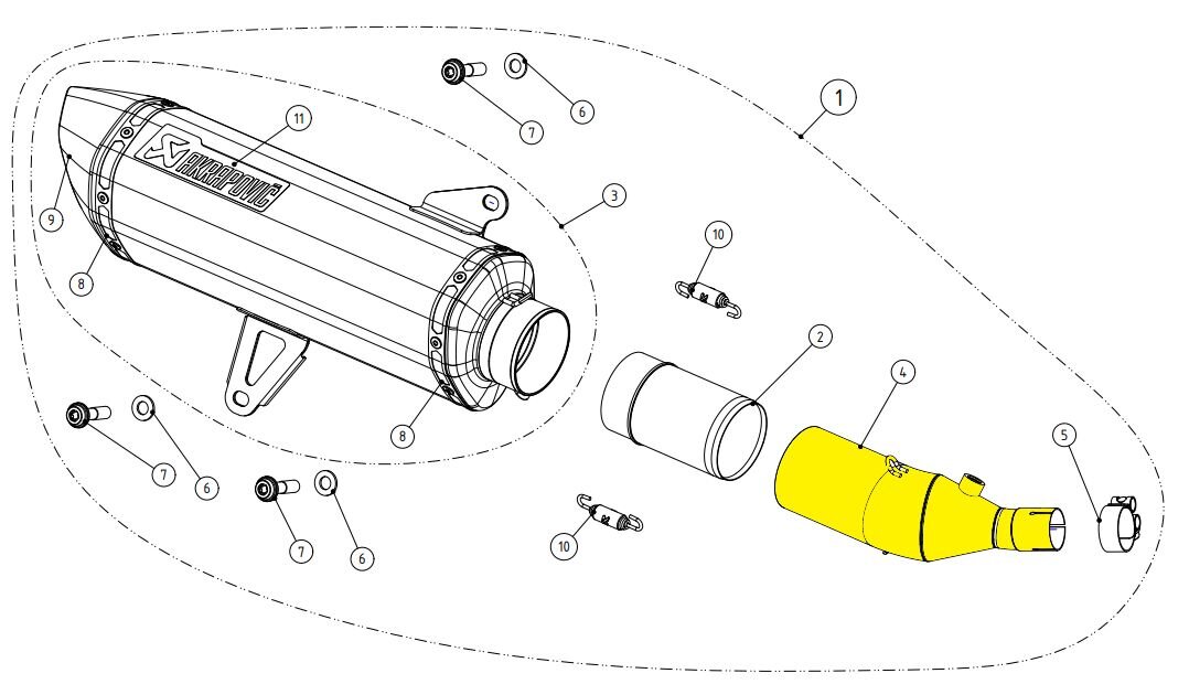 Image of Krümmer Akrapovic XMAX 300