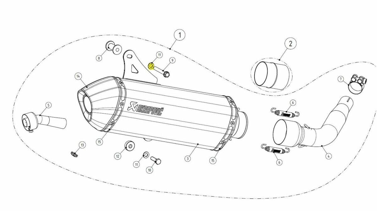 Image of Unterlegscheibe Auspuff Akrapovic P-DR4