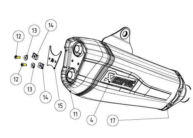 Image of Auspuffschraube Akrapovic P-FB127