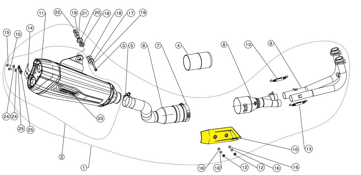 Image of Hitzeschild Akrapovic Yamaha Tmax 530