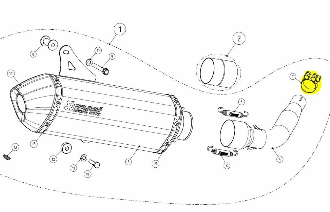 Image of Auspuffschelle Akrapovic P-R51