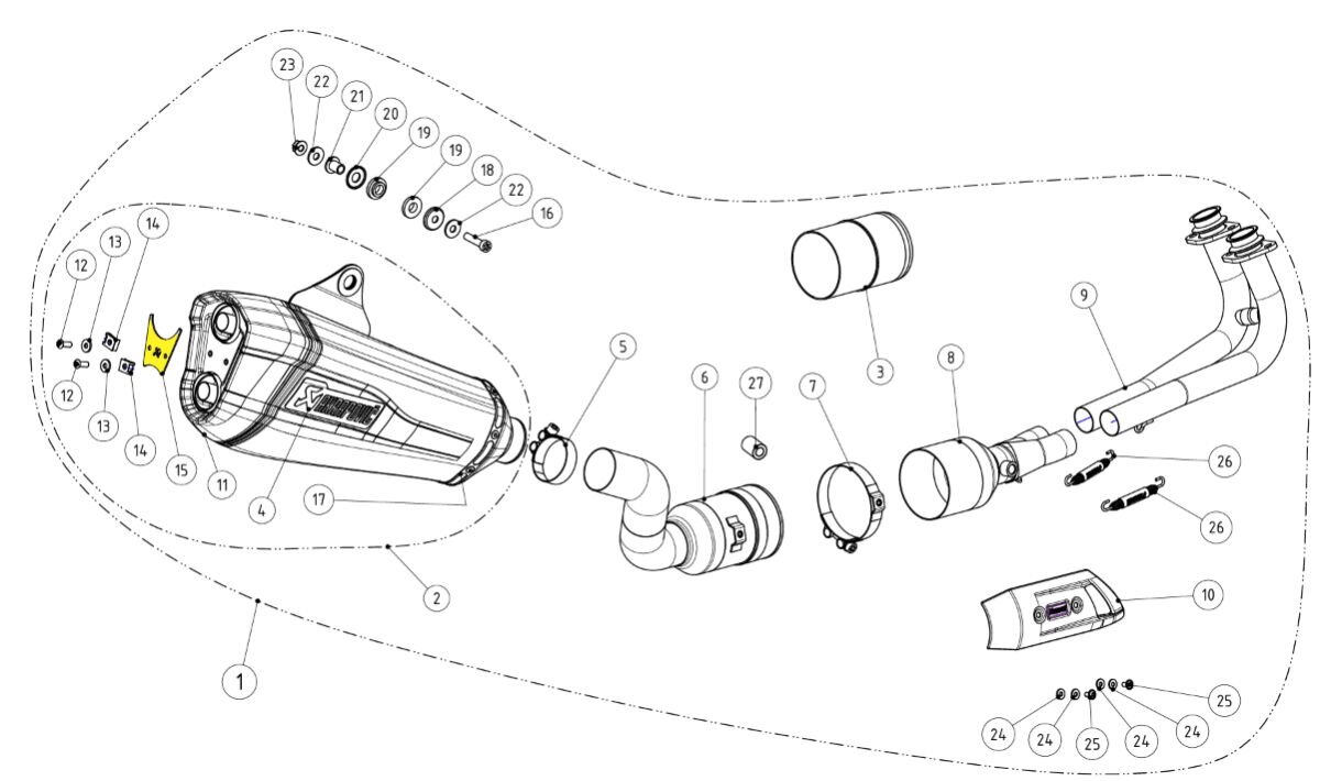 Image of ESD Halterung Akrapovic P-X189