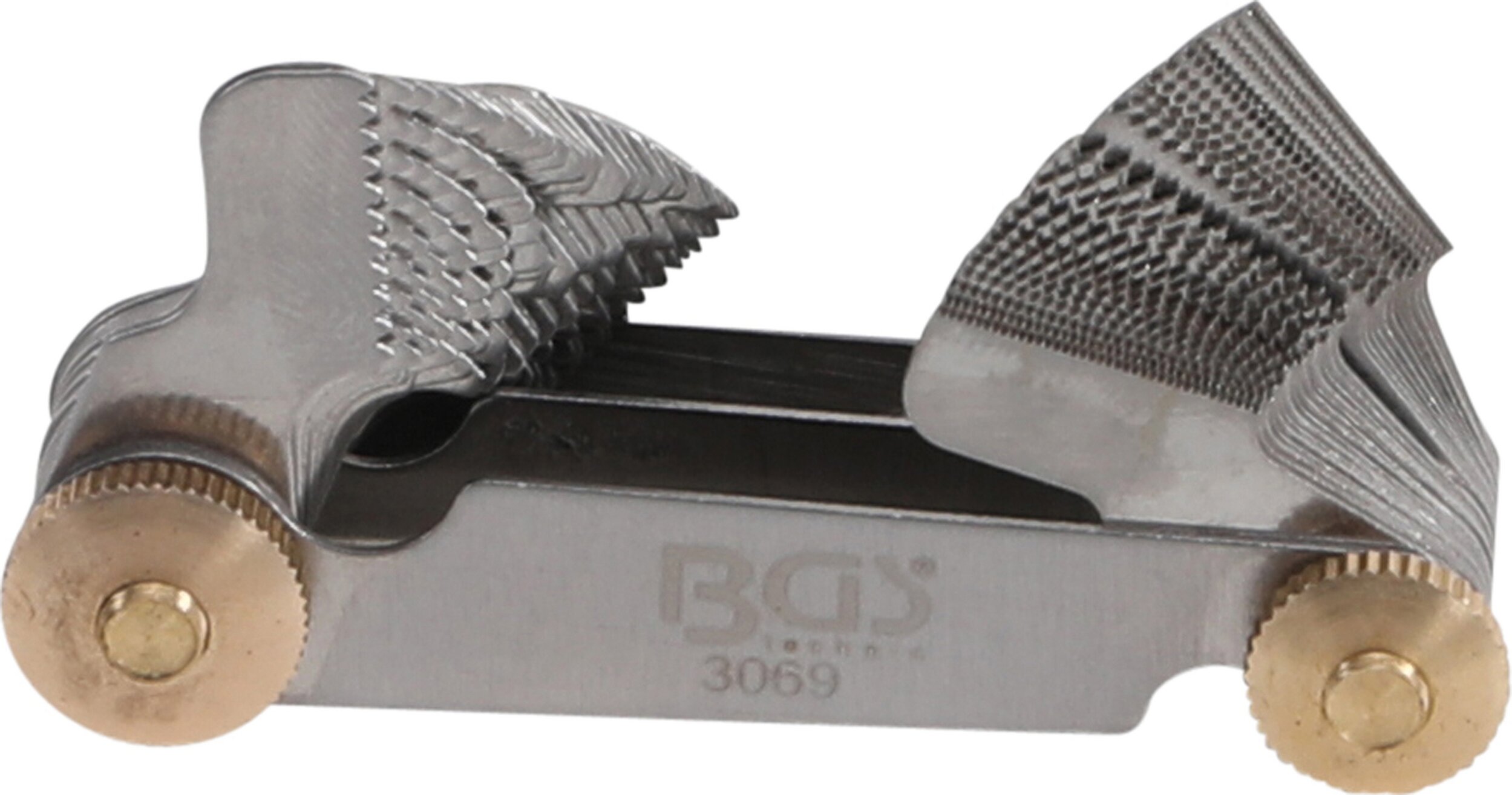 Image of Doppel-Gewindelehre / Gewindeschablone BGS 52 Blatt metrisch 0,25 - 6,0 mm, Whitworth 4G - 62G