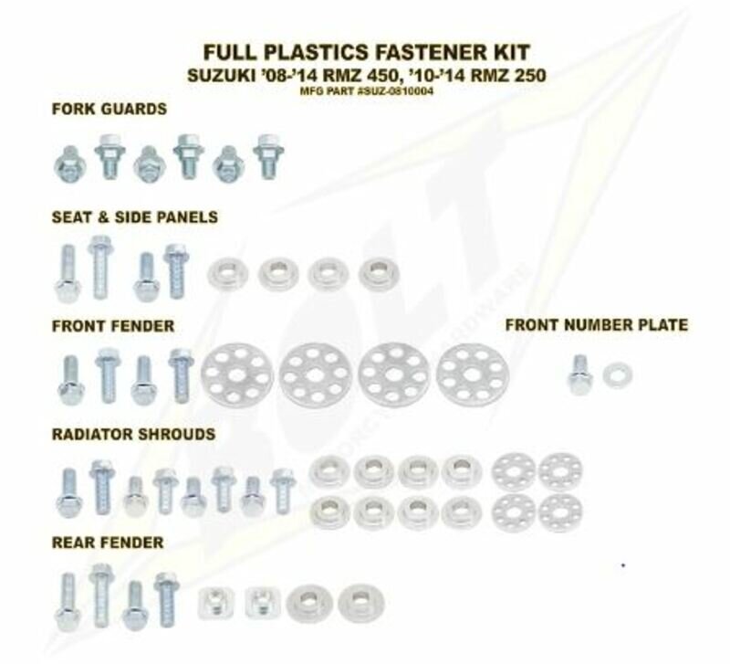 Image of Schraubensatz Verkleidung Bolt Suzuki RM-Z 450 / 250 bis 2018