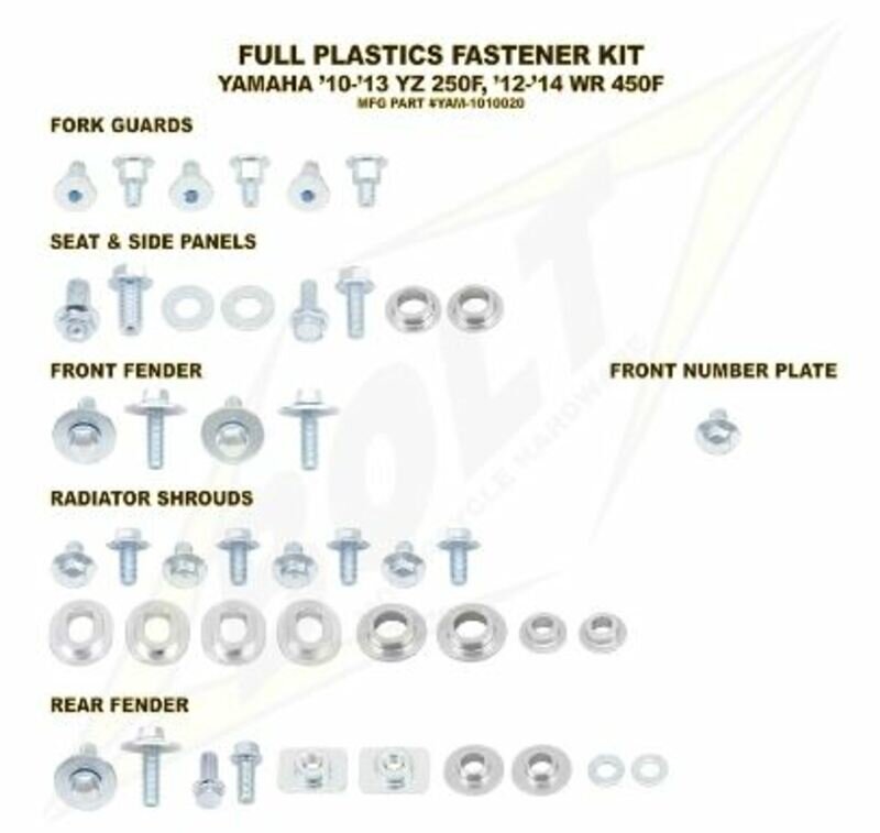 Image of Schraubensatz Verkleidung Bolt Yamaha YZF 250 2010-2013
