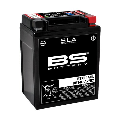 Image of Batterie SLA BS Battery BTX14AHL/ BB14L-A2/B2 12V - 14,7Ah