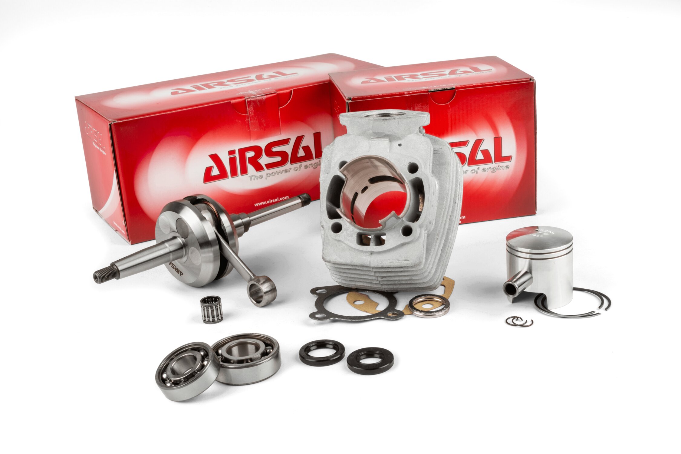 Image of Motorpack Zylinder + Kurbelwelle Airsal 65ccm T6 Racing Peugeot 103 AC (großer Konus)