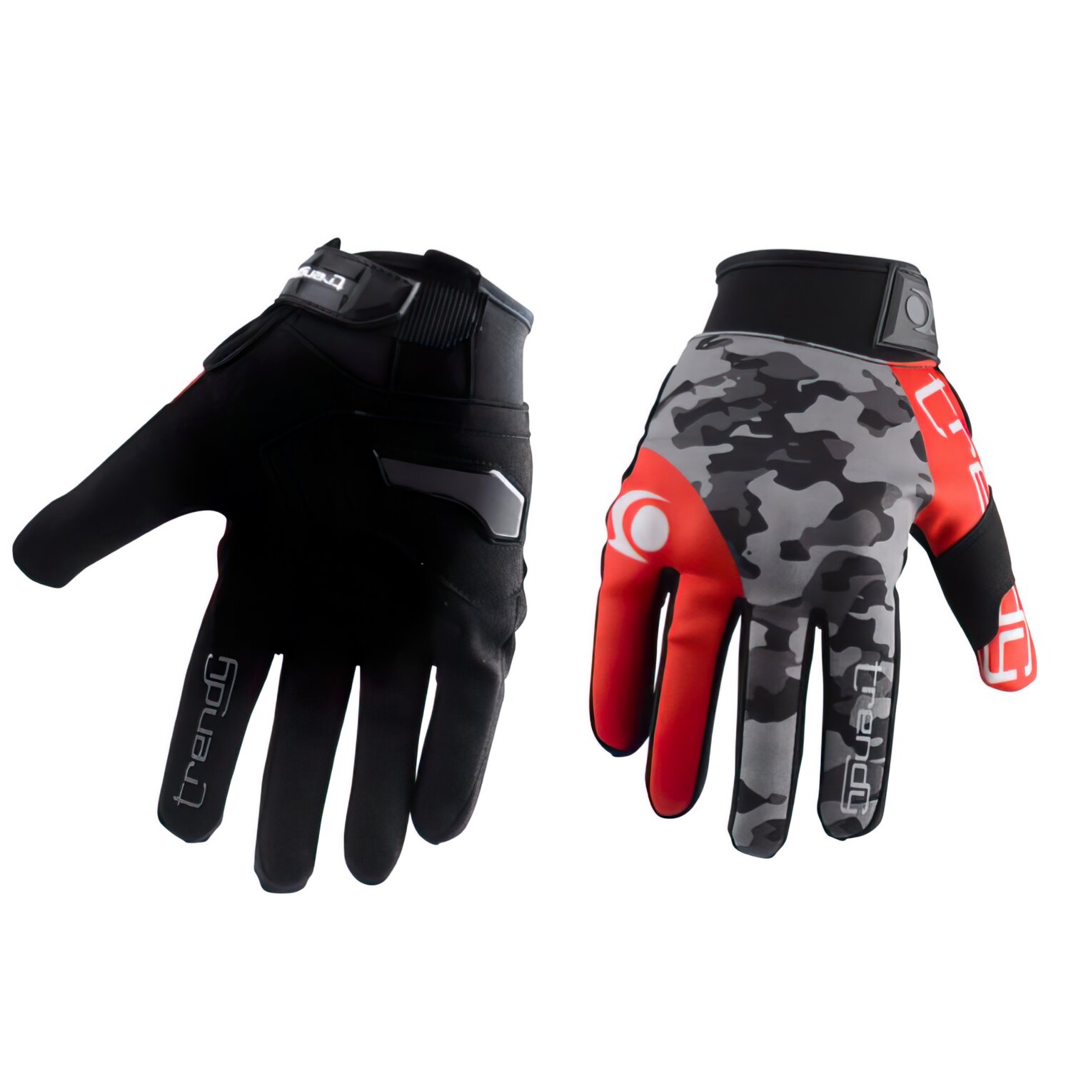 Image of Sommerhandschuhe Trendy Goias Camo grau / rot XS