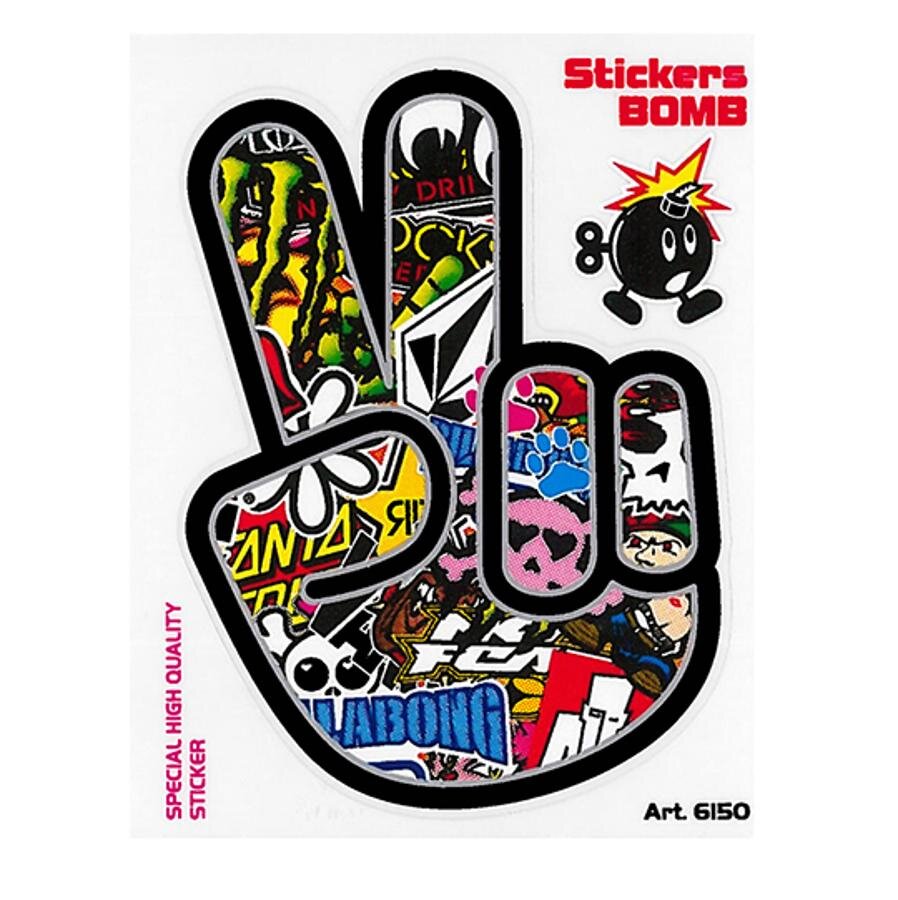 Image of Aufkleber Stickerbombe "Salut de motard" 10x12cm