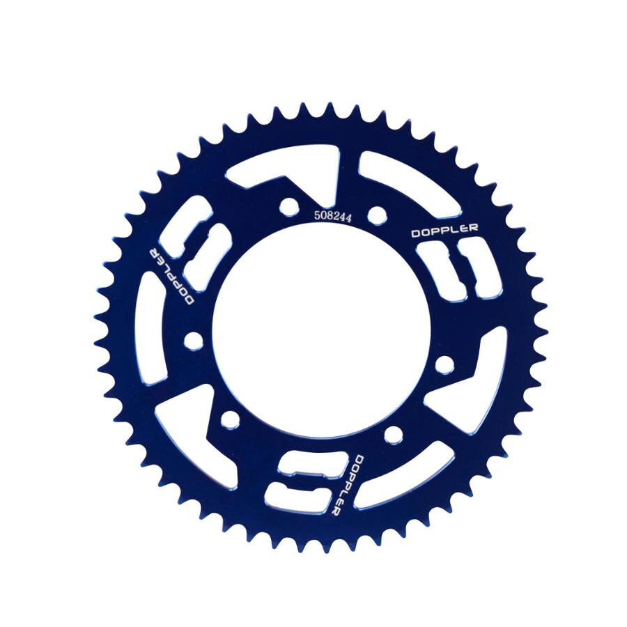 Image of Kettenrad 53 Zähne - 420 Doppler Alu CNC blau Rieju MRT