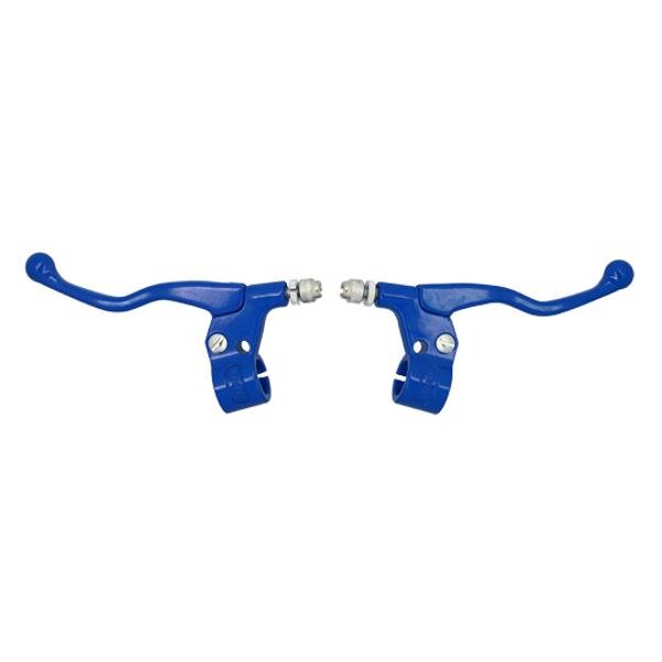 Image of Bremshebel kurz mit Halter Alu blau (x2)