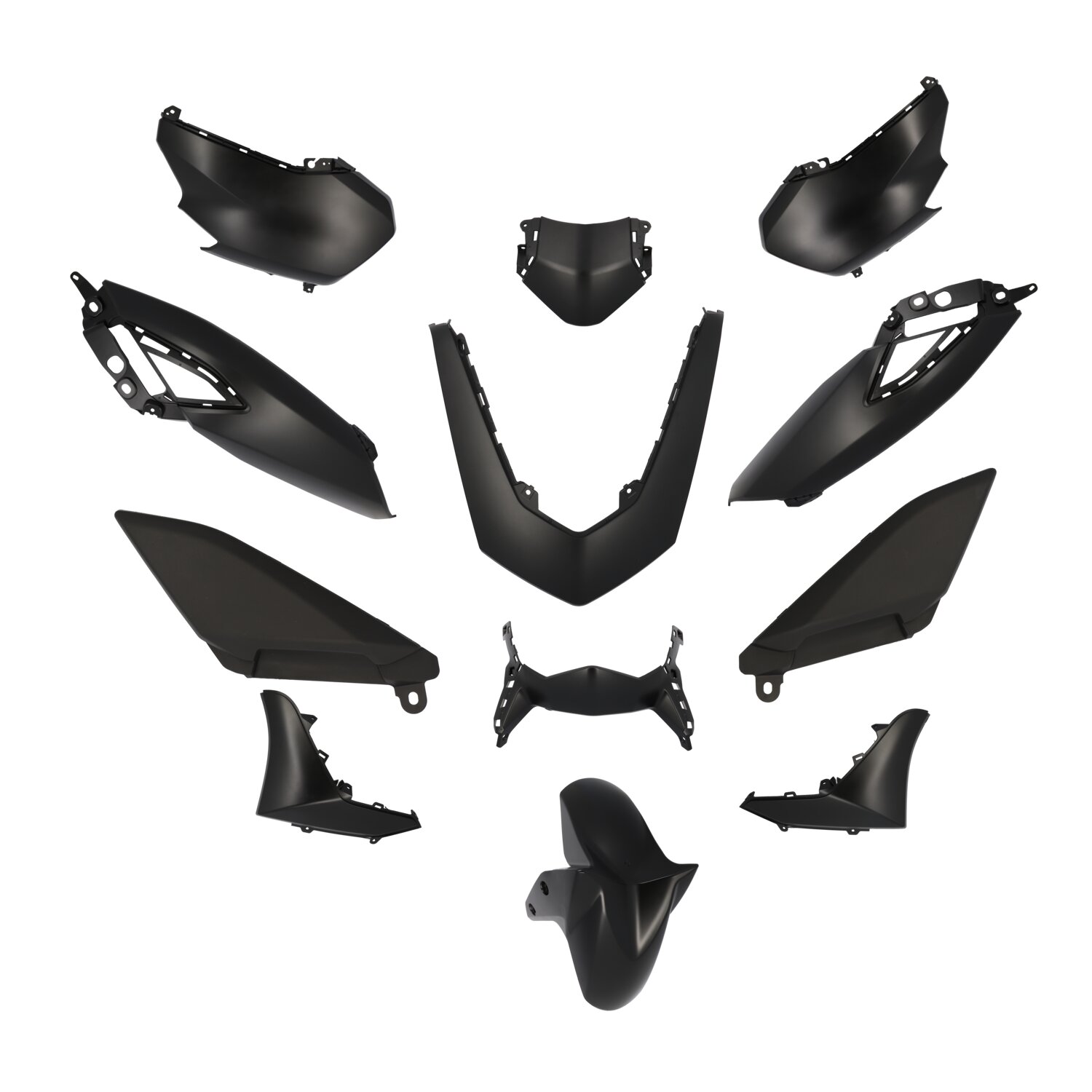 Image of Verkleidungskit Yamaha Nmax 125 ab 2021 matt schwarz (12 Teile)
