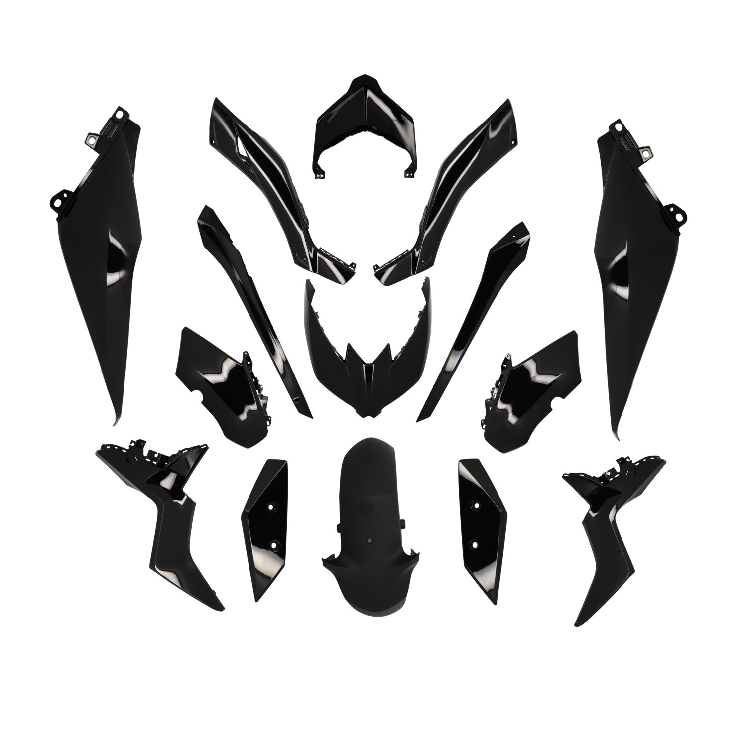 Image of Verkleidungskit Yamaha 125 - 300 Xmax ab 2018 schwarz (15 Stk.)