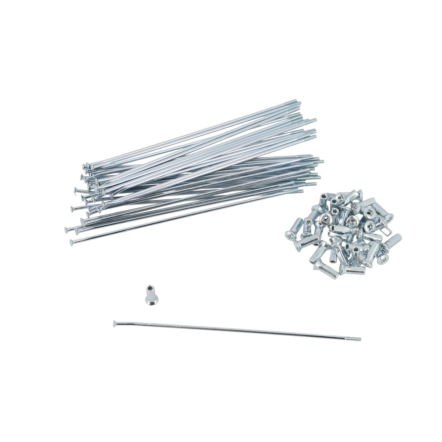 Image of Speichen hinten Doppler Silber 18x195mm / 18x199mm Derbi Senda
