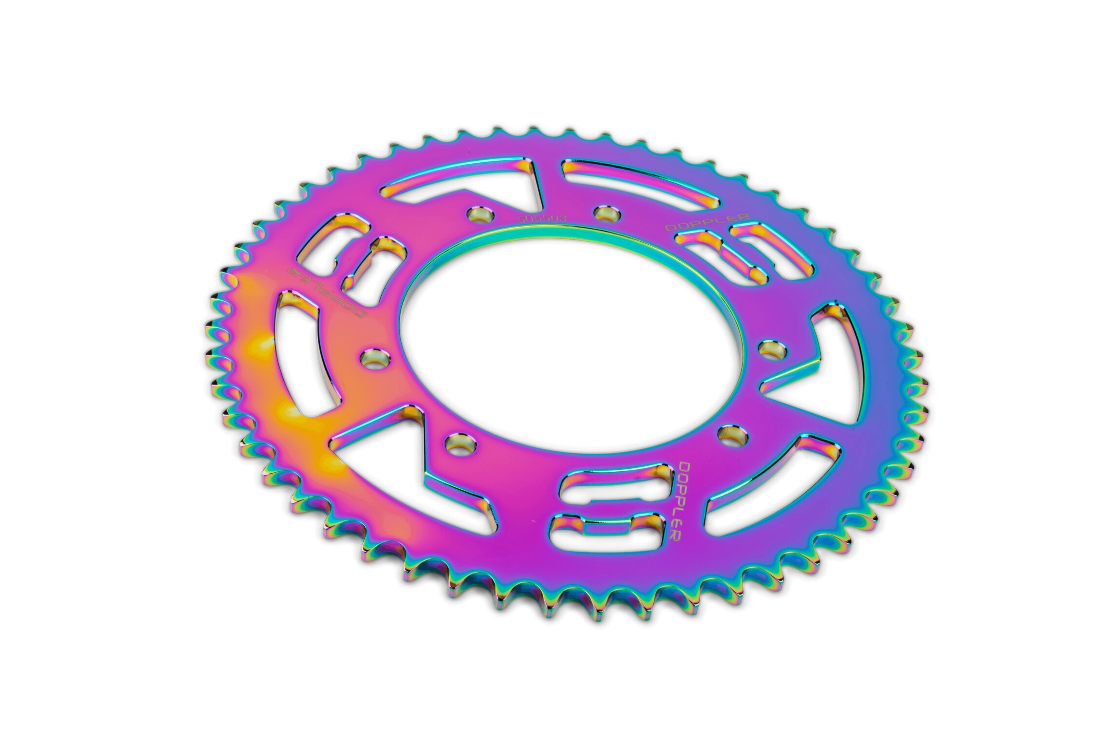 Image of Kettenrad 53 Zähne - 420 Doppler Alu CNC neochrome Rieju MRT